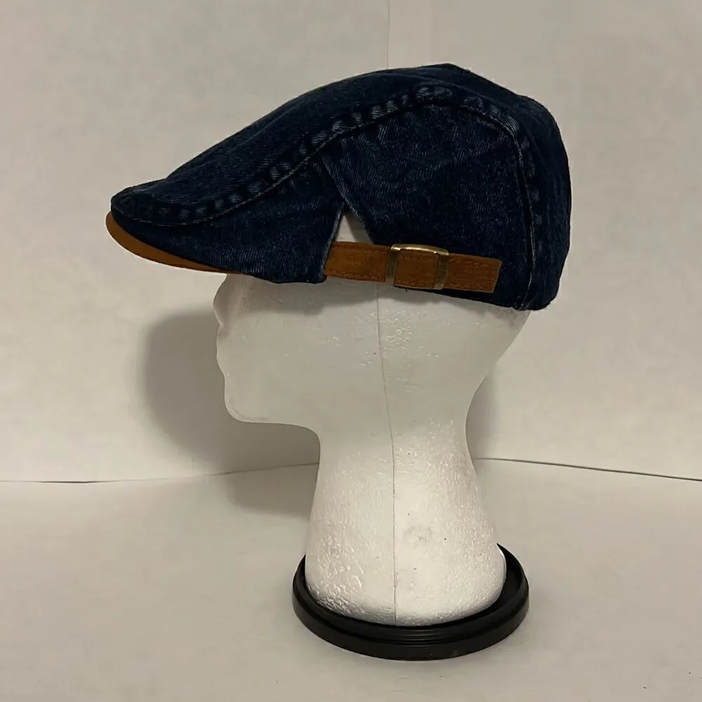 Kb Ethos Solid Cotton Gatsby Cap Mens Denim Hat Golf‎